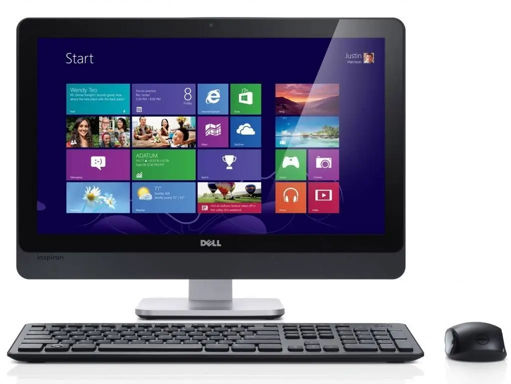 Pointers To Remove Unwanted Programs From Windows 3 dell all-in-one computer displaying windows 8 start menu for managing unwanted programs.
